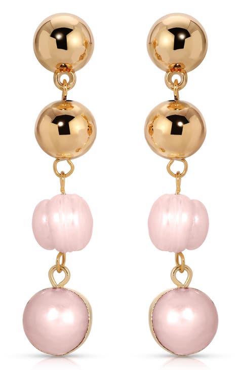 NEW 2ct Diamond Large Pearl Earrings 18K Gold Womens Drop Hanging outlet Pearls Jewelry