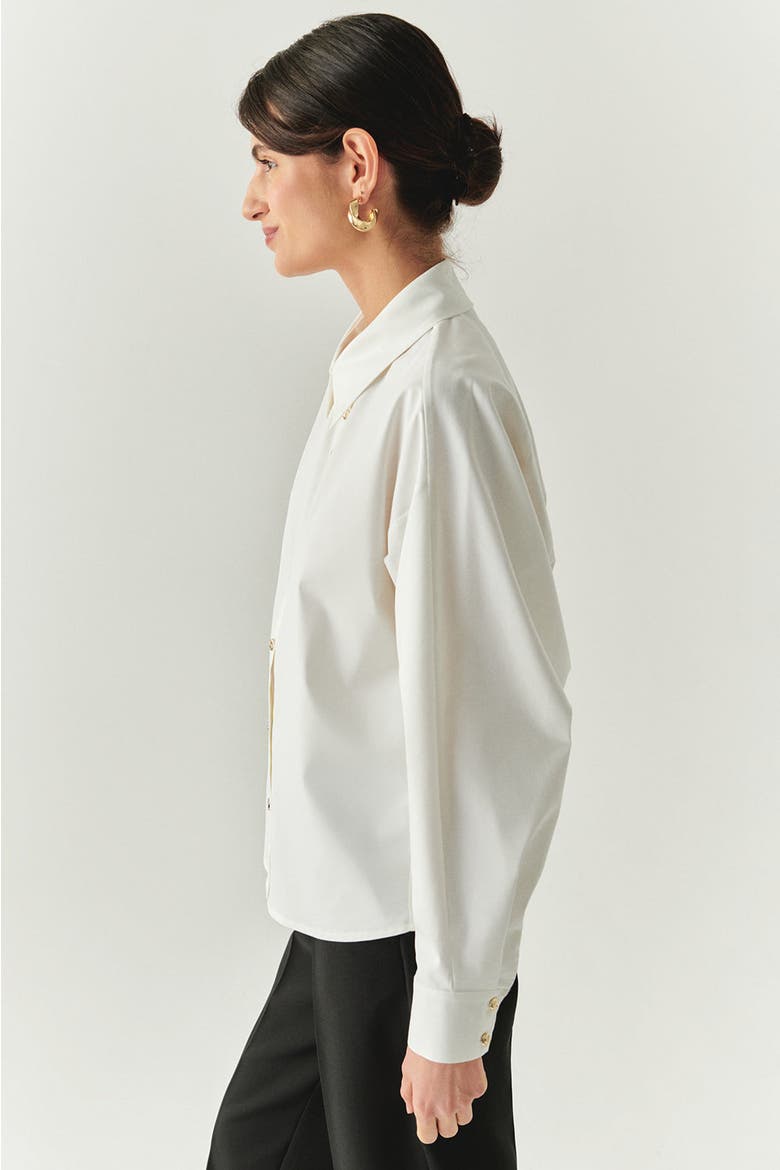 Kamari Raglan Sleeve Shirt, Alternate, color, BONE