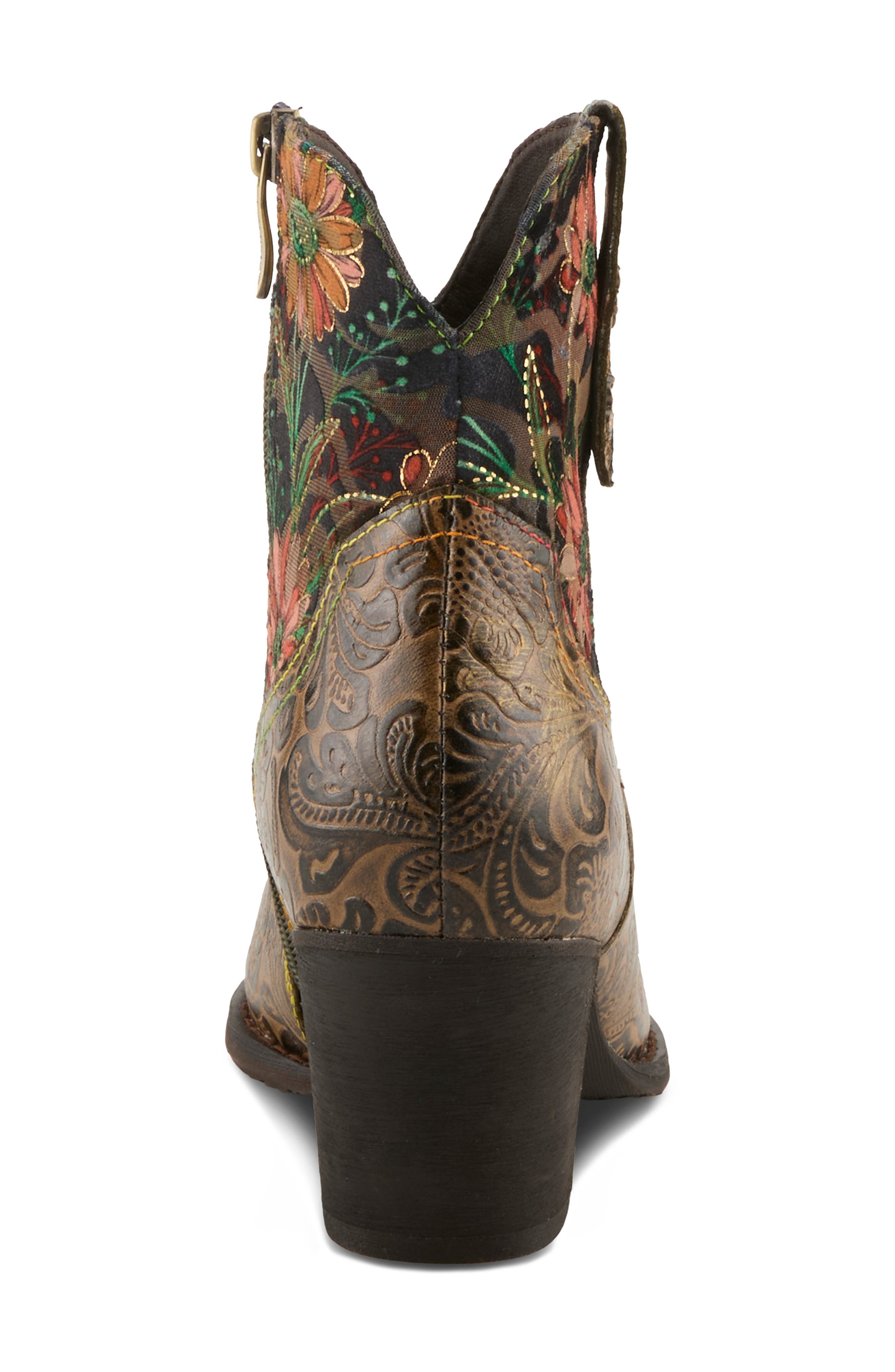 L'Artiste by Spring Step Brydie Western Boot, Alternate, color, Olive Multi