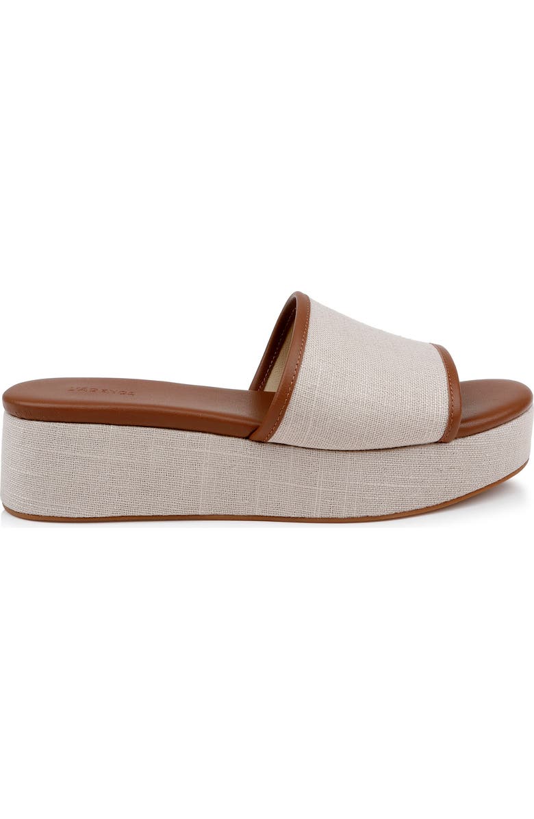 L'AGENCE Inaya Platform Sandal, Alternate, color, Natural Linen