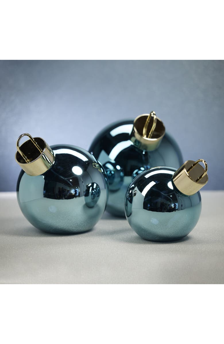 Zodax LED Lighted Oversized Tabletop Glass Ball Ornament, Alternate, color, Blue