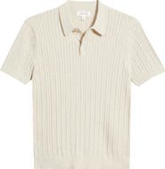Nordstrom Cabled Cotton & Cashmere Polo Sweater