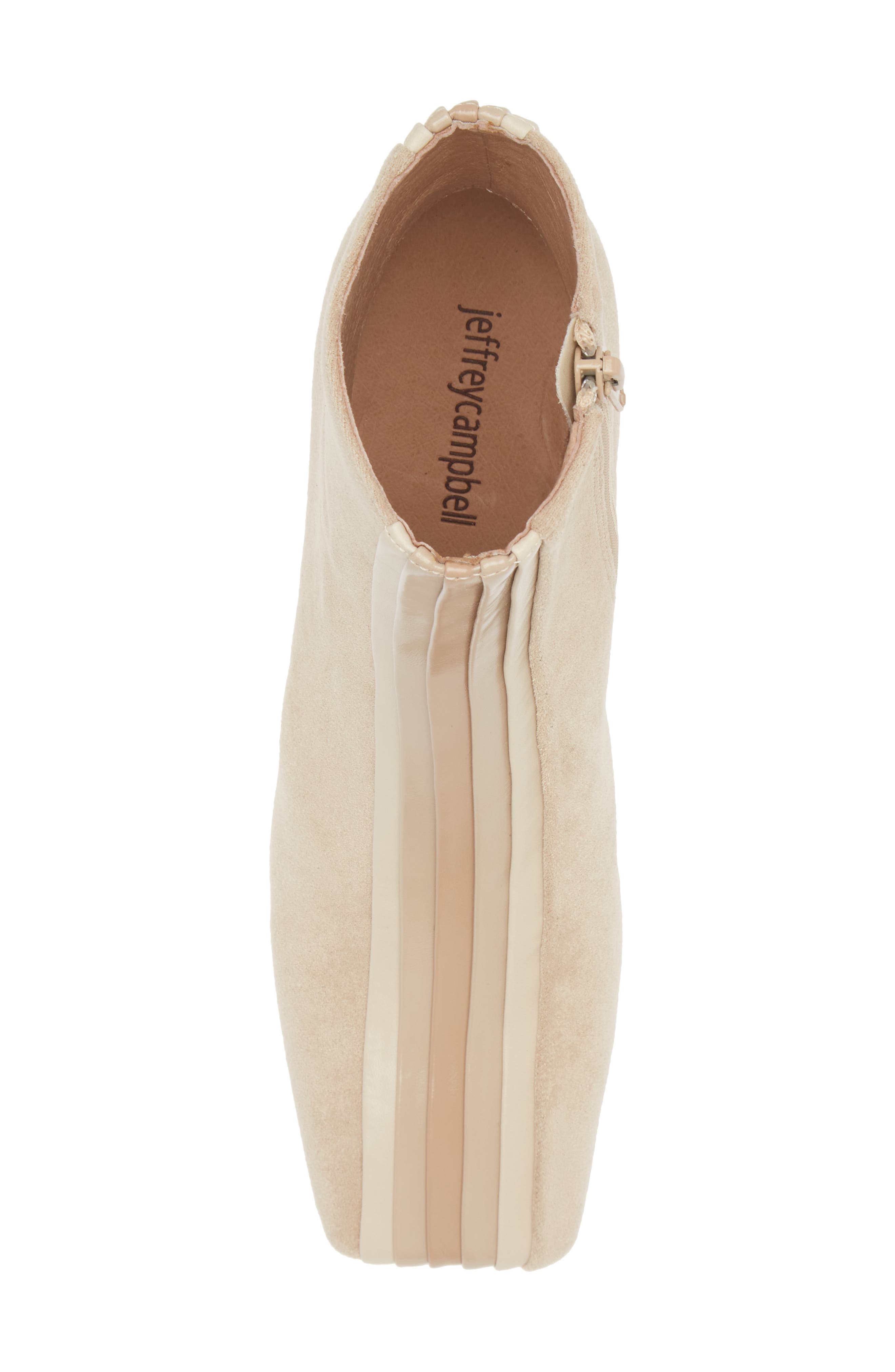 Peace Out Square Toe Bootie, Alternate, color, BEIGE SUEDE COMBO