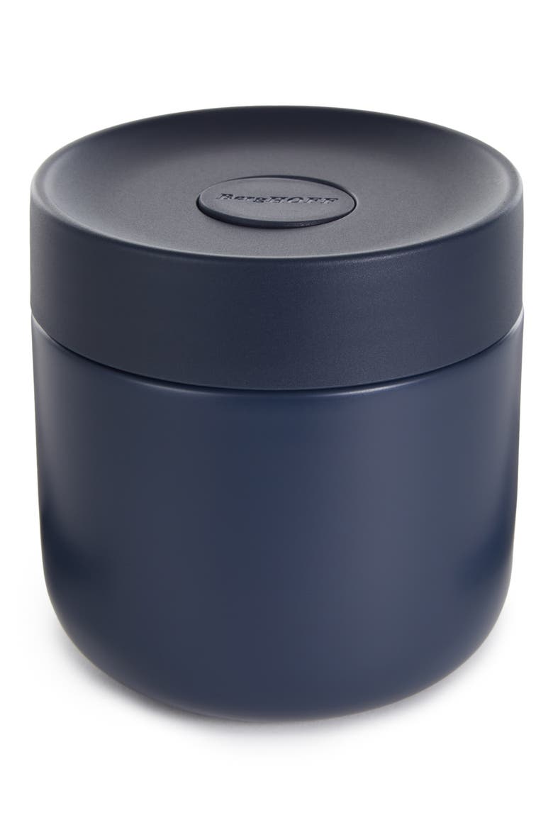 Nommie 12-Ounce Stainless Steel Food Container, Main, color, NAVY