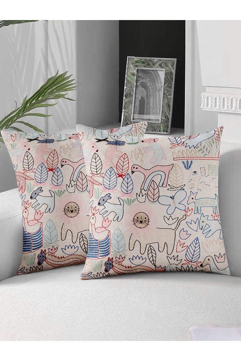 Phoenix Throw Pillow Cover, Alternate, color, Multicolored