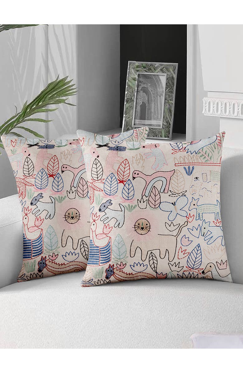 GAURI KOHLI Phoenix Throw Pillow Cover, Alternate, color, Multicolored