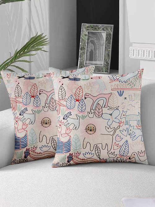 Gauri Kohli Phoenix Throw Pillow Cover In Multi