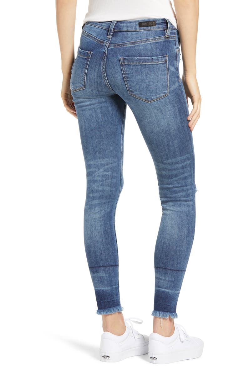 BLANKNYC The Bond Distressed High Waist Ankle Skinny Jeans, Alternate, color, 