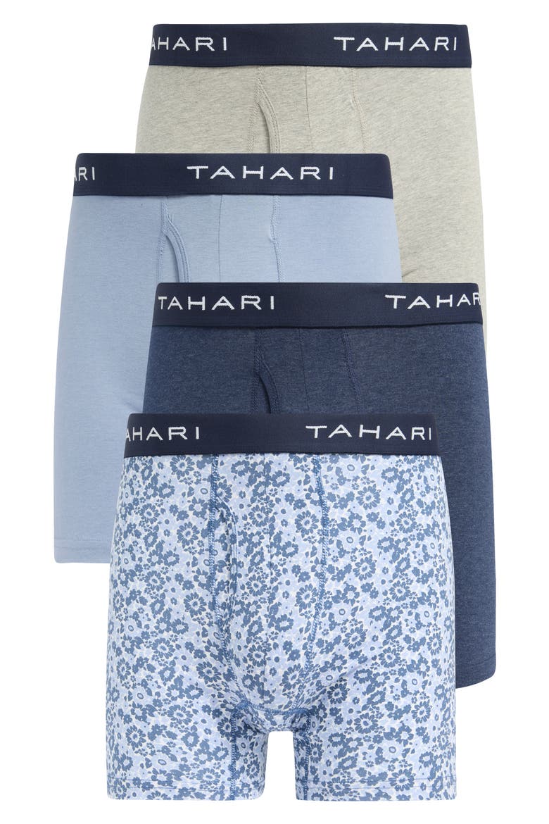 4-Pack Stretch Boxer Briefs, Main, color, HEATHER GREY