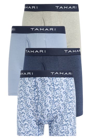 Tahari 4-pack Stretch Boxer Briefs In Blue