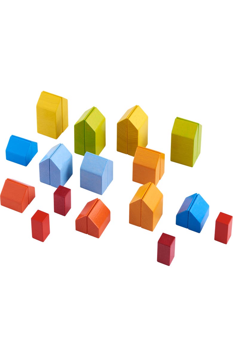 HABA 3D Arranging Game Creative Stones with 28 Wooden Blocks, Alternate, color, Multi