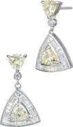 SAVVY CIE JEWELS Trillion Cubic Zirconia Drop Earrings