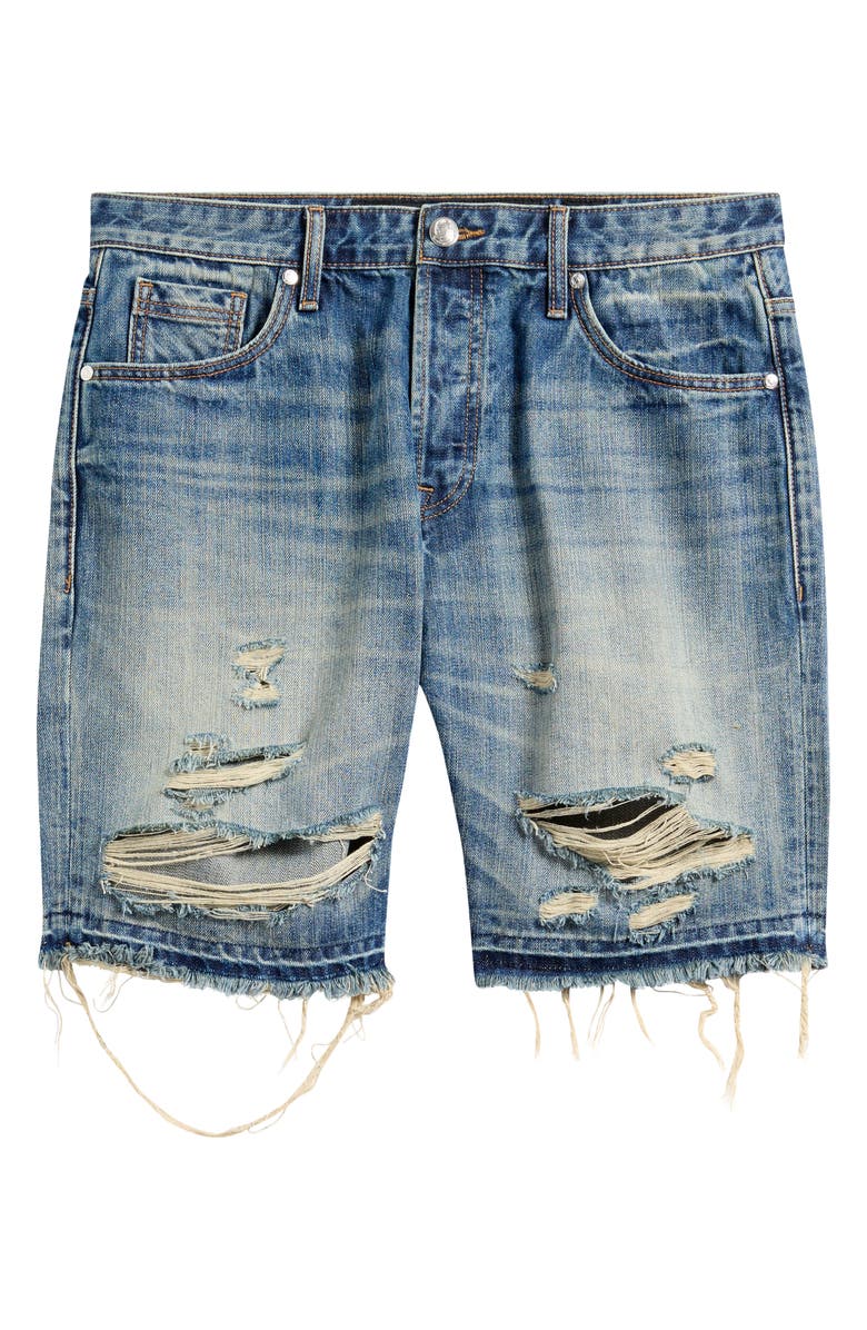Billionaire Boys Club BB Cadet Distressed Cutoff Denim Shorts, Alternate, color, Crater