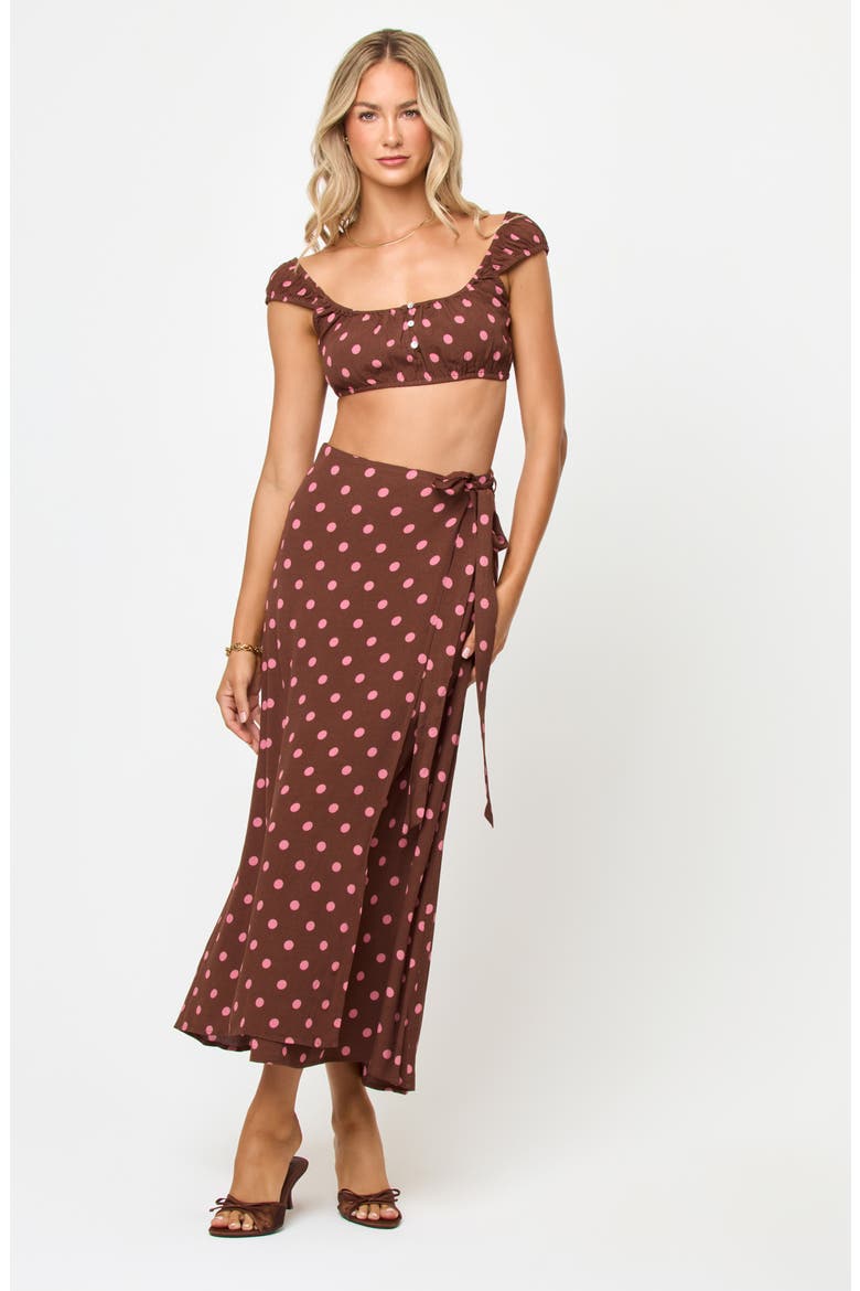 Ever Cover-Up Crop Top, Alternate, color, ALOTTA POLKA DOT