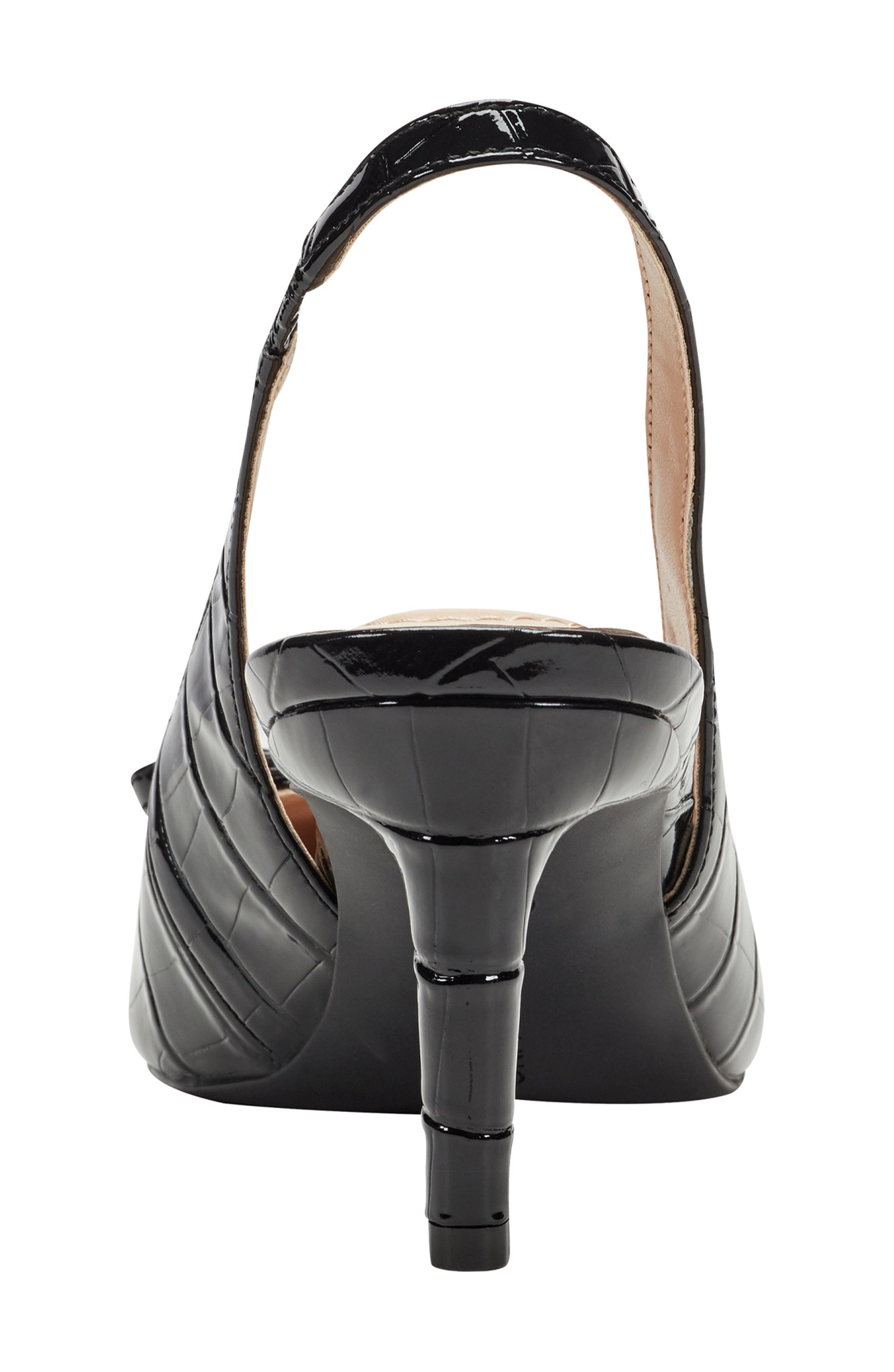 Bandolino Shane Slingback Pump, Alternate, color, Black Emobssed
