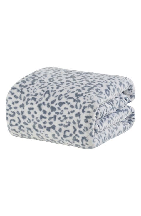 Leopard Plush Throw Blanket