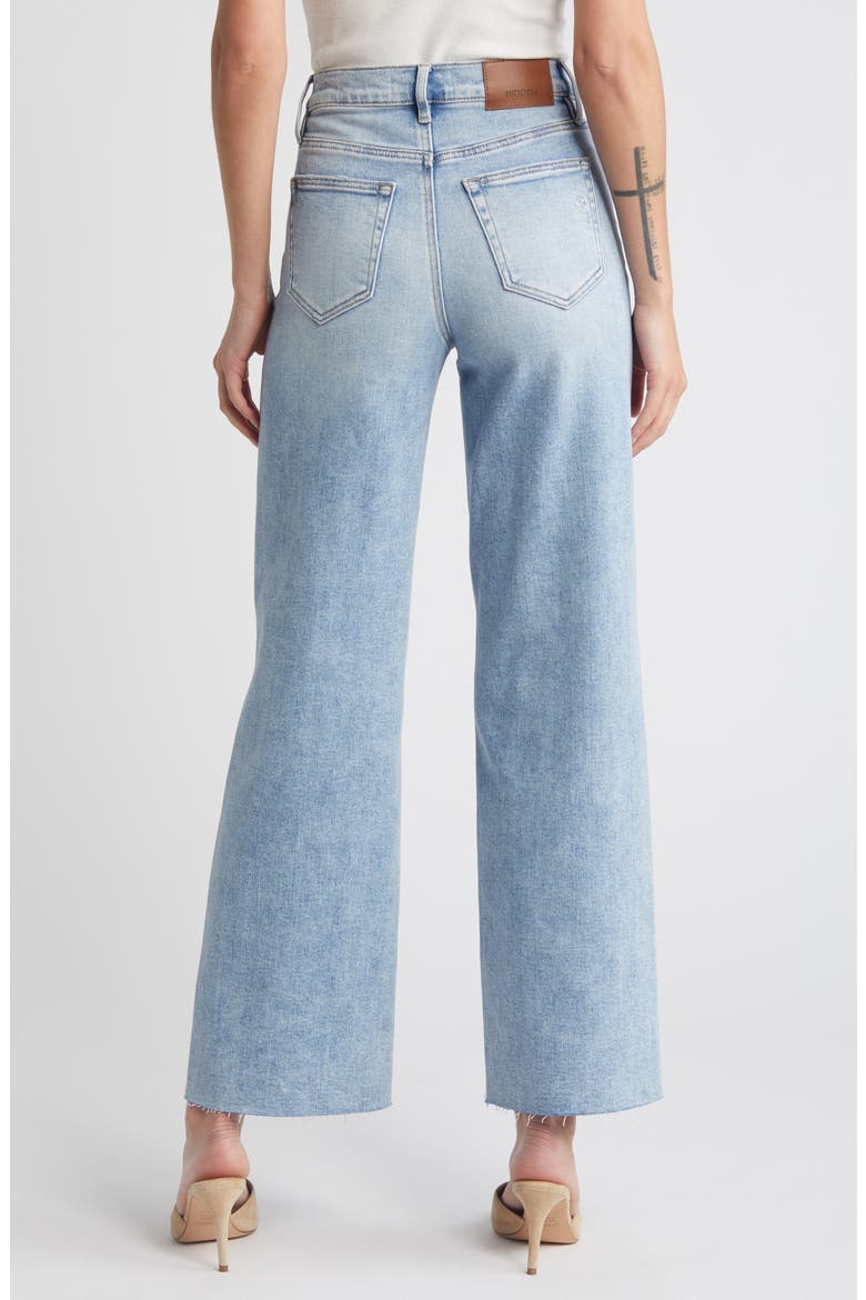 Ripped High Waist Dad Jeans, Alternate, color, LIGHT WASH