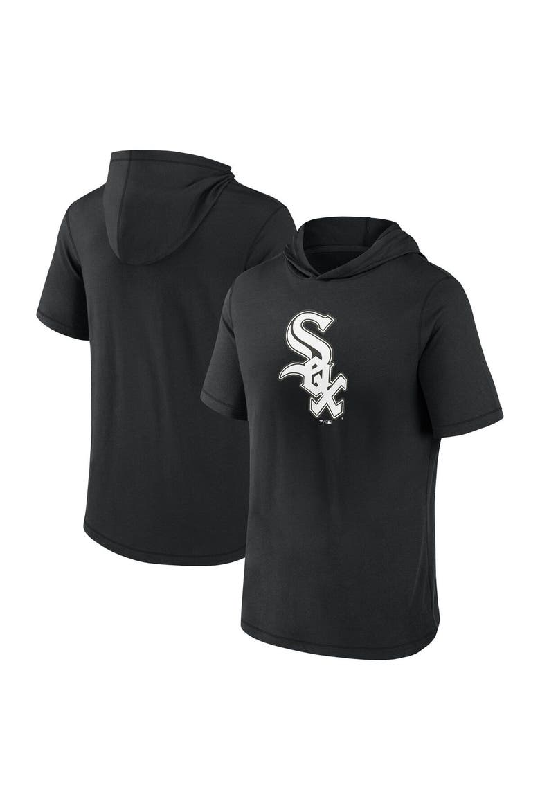 Men's Fanatics Branded Black Chicago White Sox Short Sleeve Hoodie T-Shirt, Main, color, Black