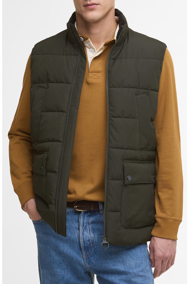 Bedale Quilted Puffer Vest, Main, color, SAGE