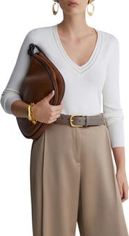 Reiss Evangeline V-Neck Silk Blend Sweater