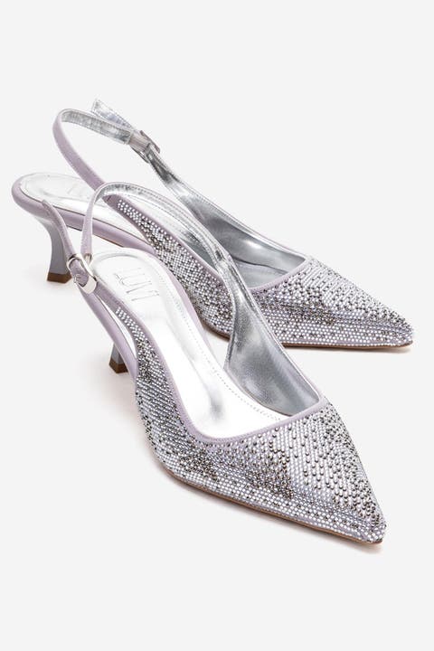 Nella Embellished Slingback Pointed Toe Pump
