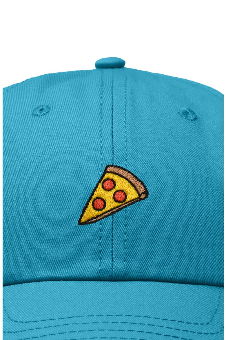 Pizza Slice Embroidered Dad Hat, Alternate, color, Teal