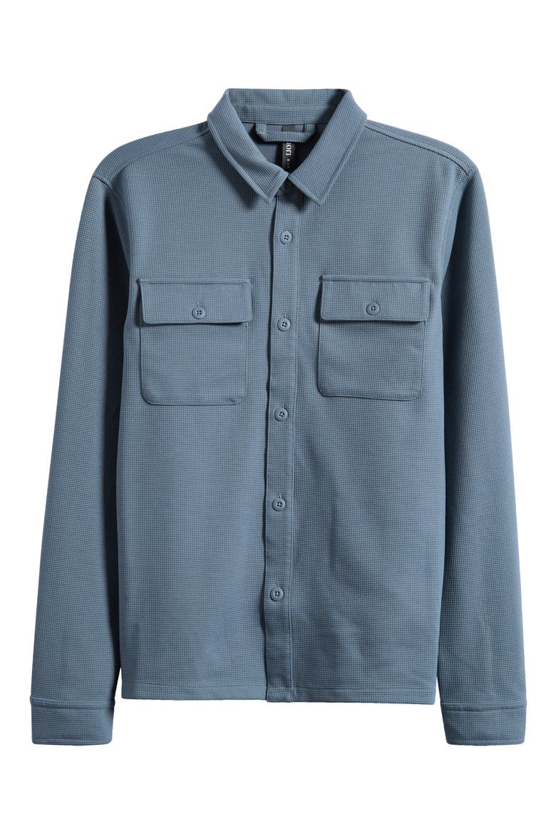Waffle Shirt Jacket, Alternate, color, ABYSS
