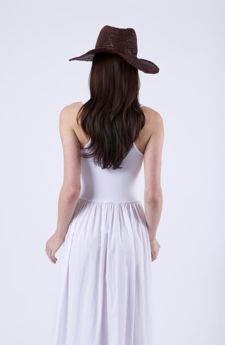 Eugenia Kim Emmanuelle Packable Crochet UPF 50+ Fedora, Alternate, color, Espresso