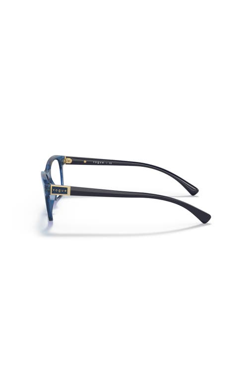 Vogue Eyewear 53mm Rectangle Optical Glasses In Blue