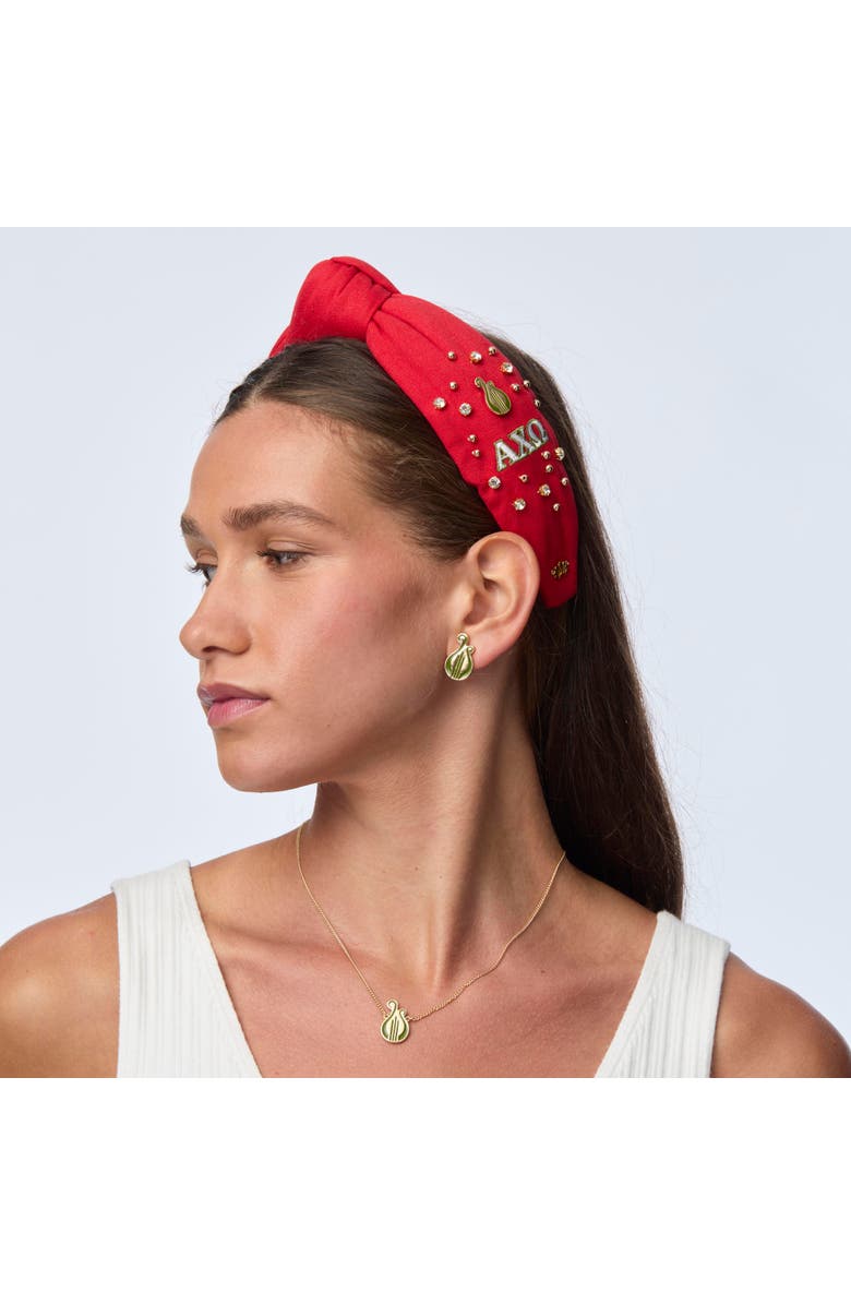 Lele Sadoughi Alpha Chi Omega Charm Necklace, Alternate, color, Gold 720