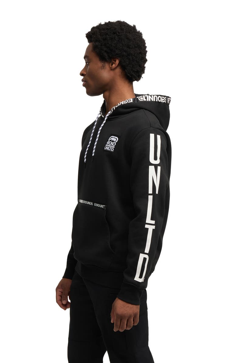 Ecko Unltd. Arm Stamps Hoodie, Alternate, color, Black