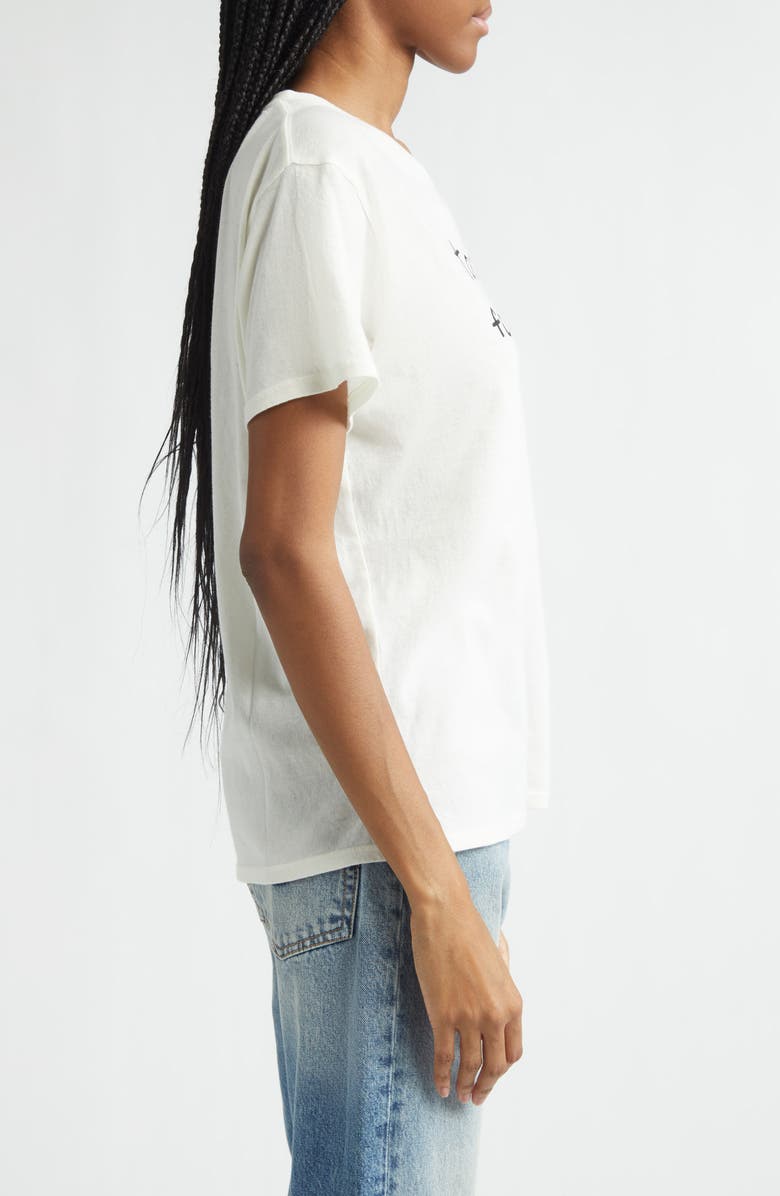 R13 Too Sober Cotton 
Cashmere Graphic T-Shirt, Alternate, color, Ecru White
