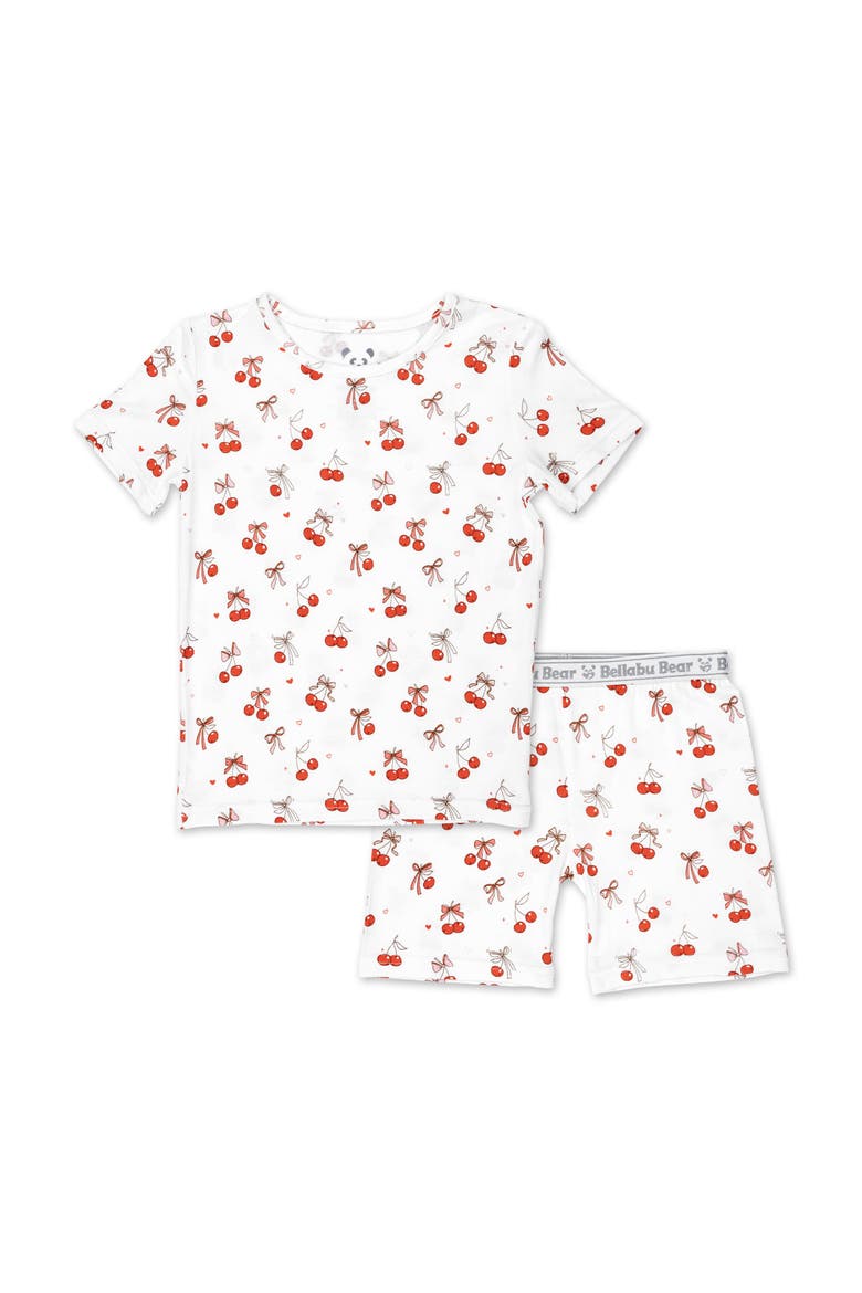 Cherry On Top Kids 2-Piece Short Sleeve & Shorts Pajama Set, Main, color, Cherry On Top