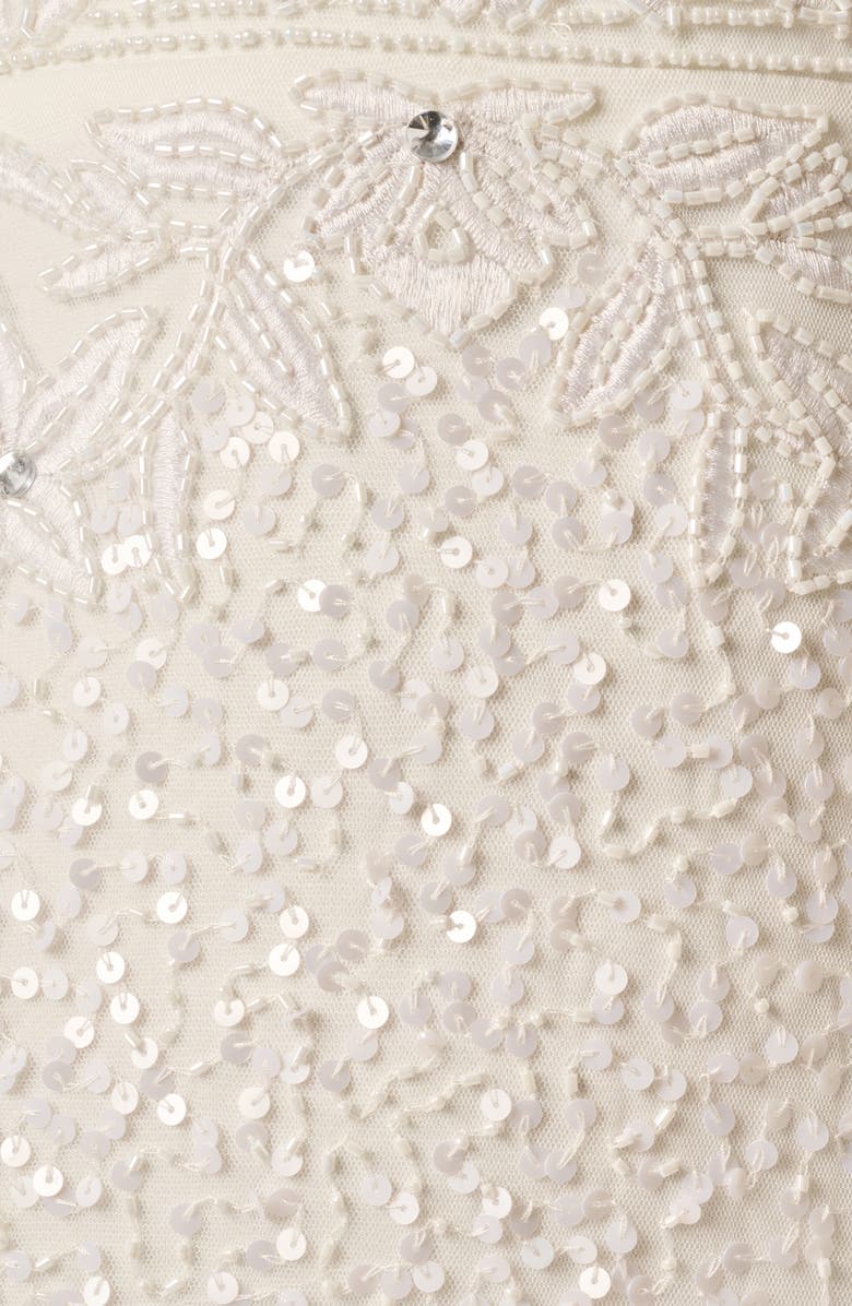 Adrianna Papell Beaded Godet Mermaid Gown, Alternate, color, 