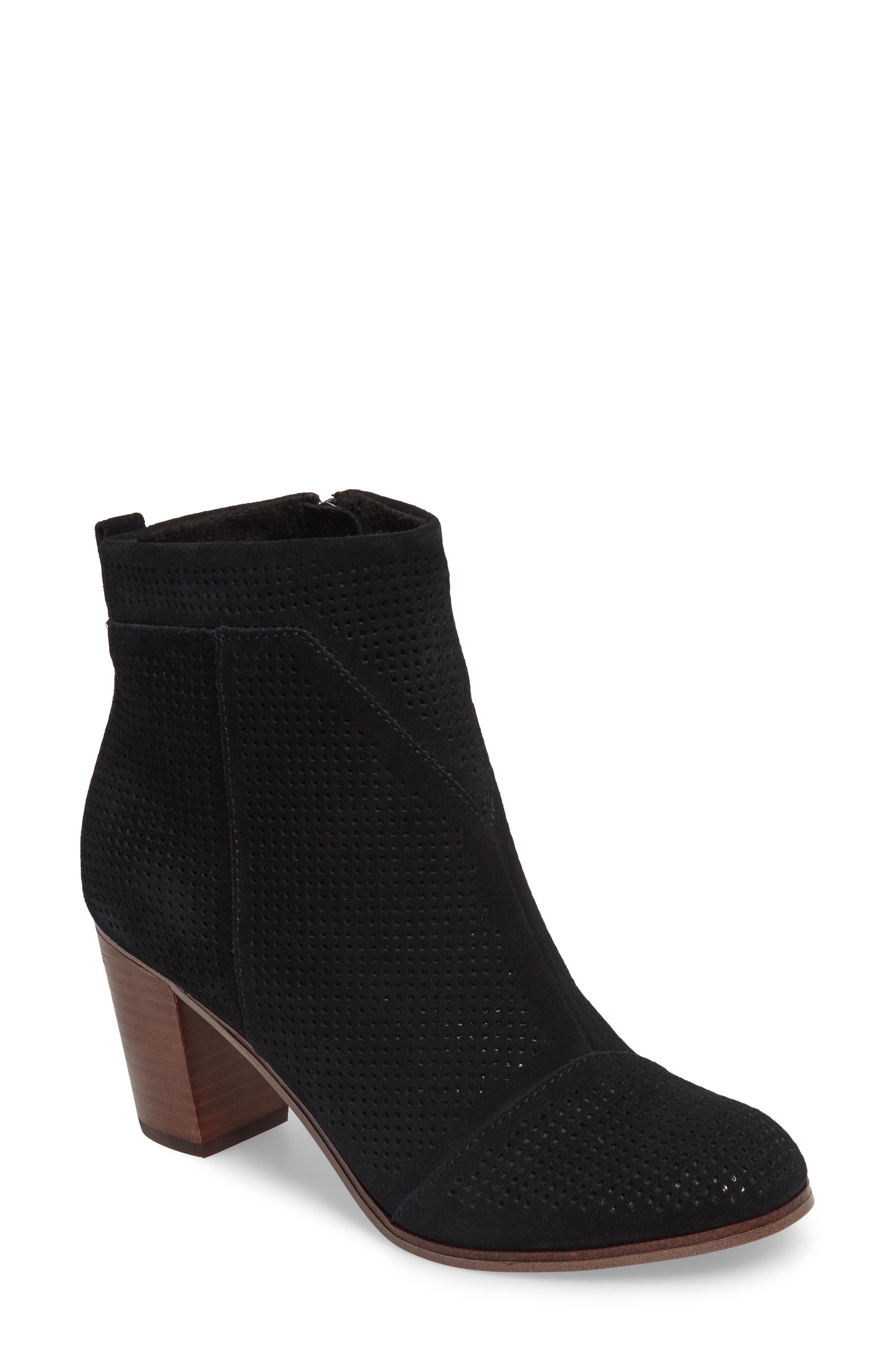 'Lunata' Bootie, Main, color, BLACK SUEDE