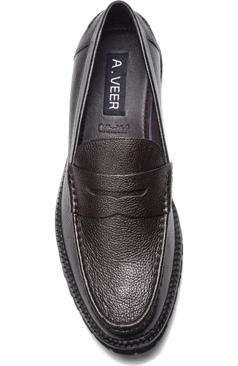A. Veer Jasper Penny Loafer, Alternate, color, Brown Leather