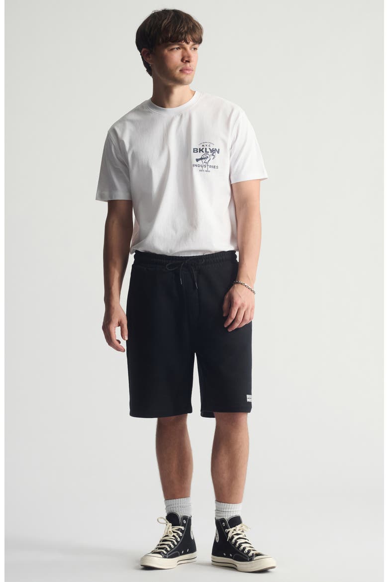 Regular Fit Cotton Sweat Shorts, Alternate, color, BLACK
