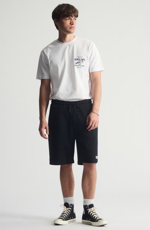 Brooklyn Industries Regular Fit Cotton Sweat Shorts In Black