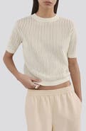 MANGO Pera Open Stitch Crewneck Sweater
