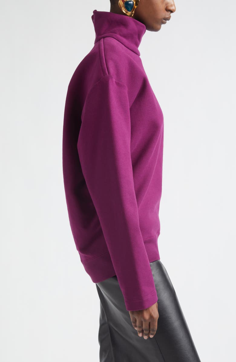 Saint Laurent Fleece Sweatshirt, Alternate, color, Violet