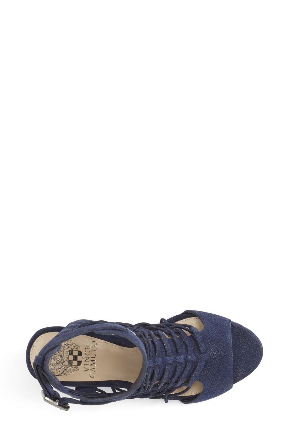 'Evel' Leather Sandal (Nordstrom Exclusive), Alternate, color, MIDNIGHT