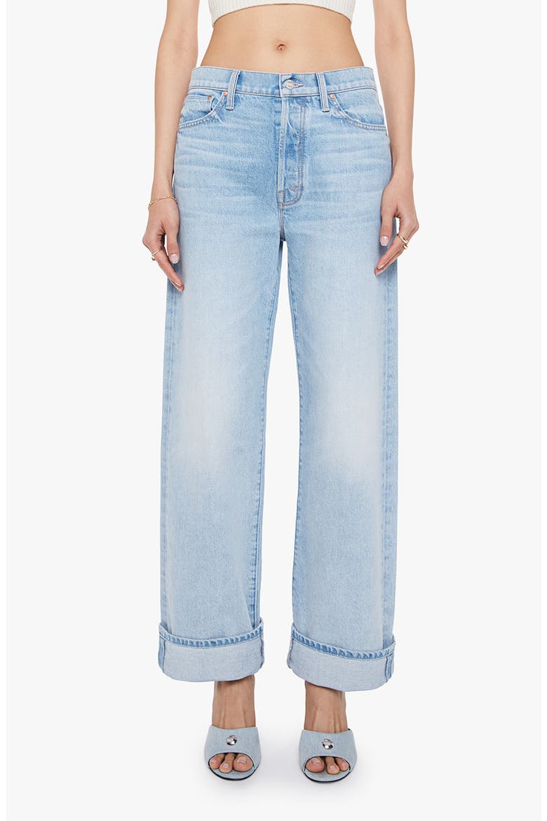 The Dodger Button Hover Cuff Wide Leg Jeans, Main, color, I COULD CARE LESS