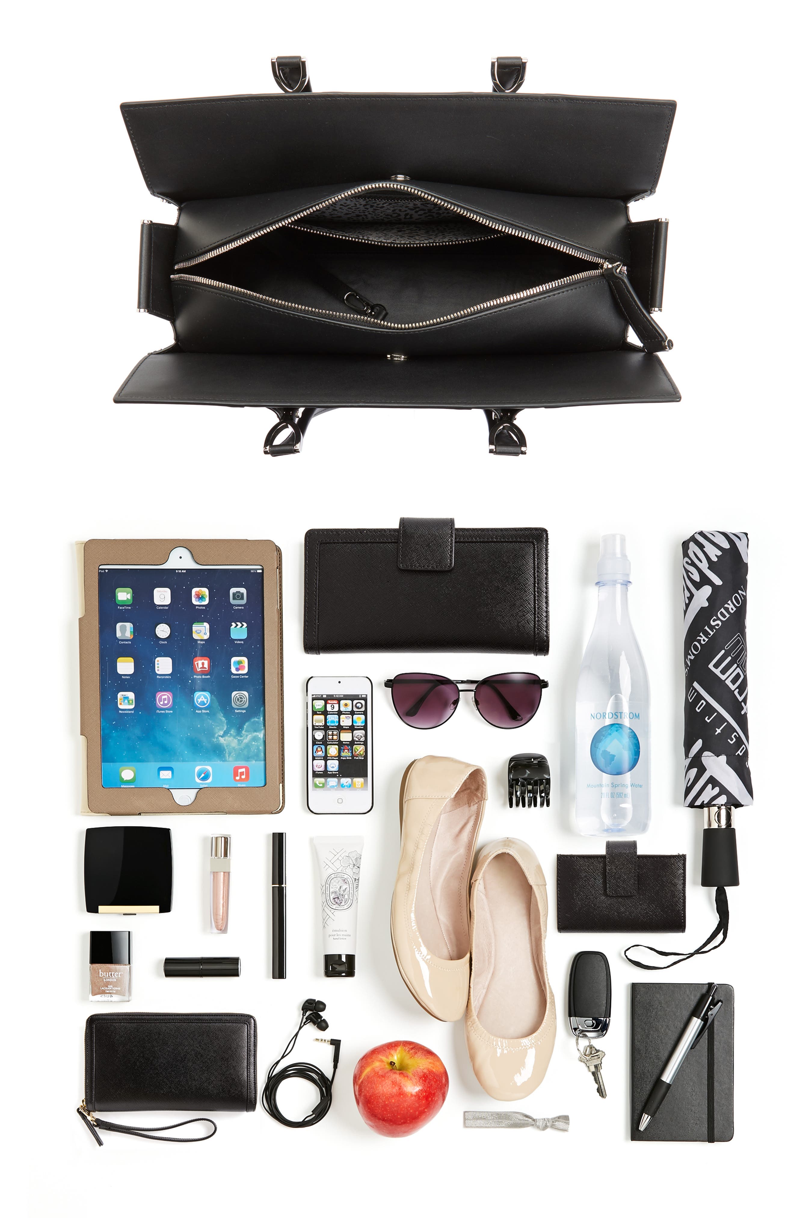 Longchamp Paris Premier Leather Tote, Alternate, color, 