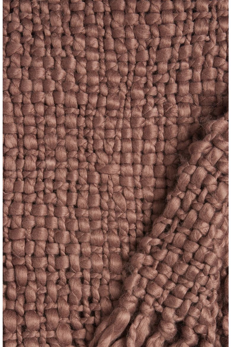Chunky Handwoven Throw Blanket, Alternate, color, BROWN BITTER