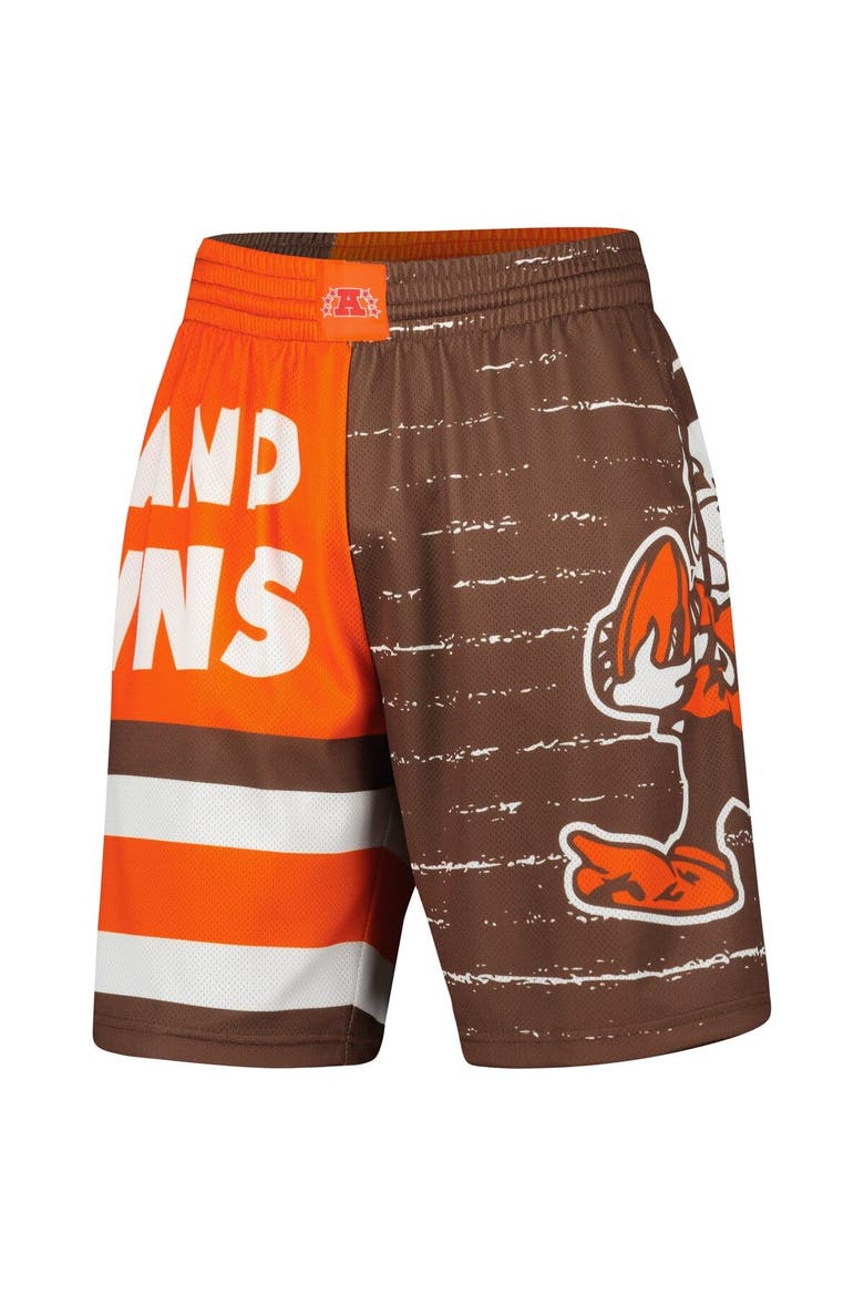 Men's Mitchell & Ness Brown Cleveland Browns Jumbotron 3.0 Shorts, Alternate, color, Brown