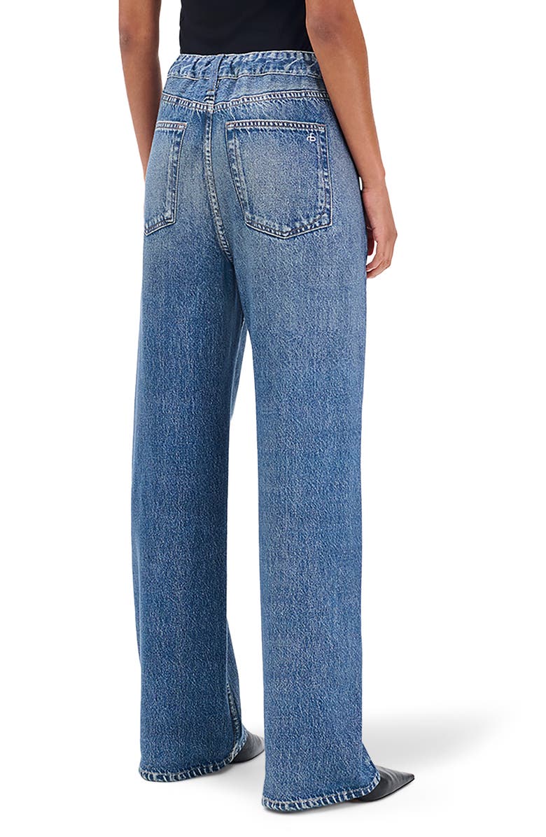 rag & bone rb Miramar Pull-On Wide Leg Cotton Terry Sweatpant Jeans, Alternate, color, Lakewood