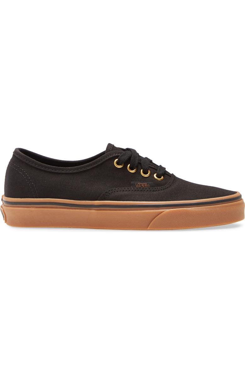 Vans Authentic Sneaker, Alternate, color, Black/ Rubber
