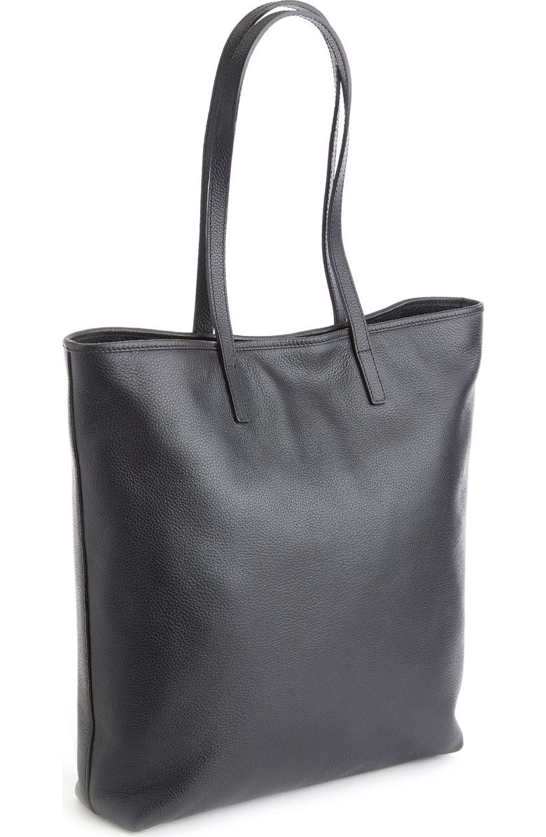 ROYCE New York Personalized Tall Tote & Wristlet, Alternate, color, Black- Deboss