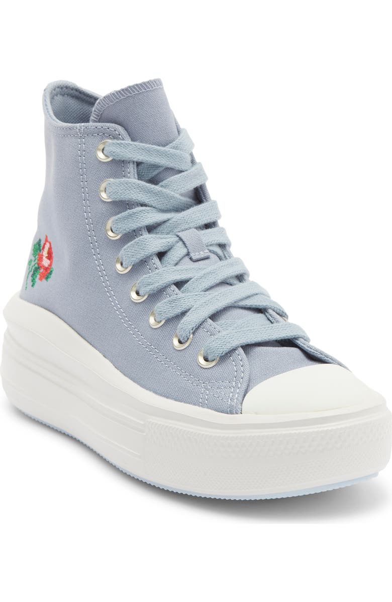 Converse Chuck Taylor<sup>®</sup> All Star<sup>®</sup> Move High Top Platform Sneaker, Main, color, Wet Stone/ Wet Stone