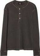 Double RL Waffle Knit Long Sleeve Henley